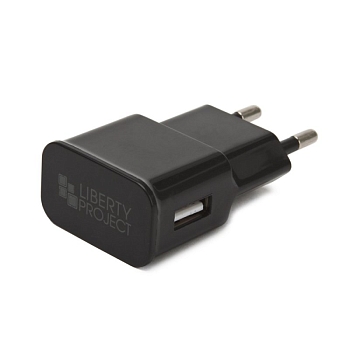 Сетевое зарядное устройство "LP" с выходом USB 2.1A + кабель MicroUSB Classic Plus (черный, коробка)