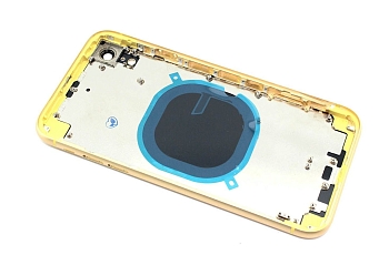 Задняя крышка (корпус) в сборе с рамкой для Apple iPhone XR yellow