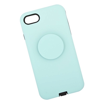 Защитная крышка "LP" для Apple iPhone 7, 8 "PopSocket Case", бирюзовая (коробка)