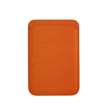 Чехол-бумажник Apple iPhone Leather Wallet MagSafe (кожа, коробка, оранжевый)