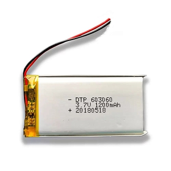 Аккумуляторная батарея Li-Pol (6x30x60мм), 2pin, 3.7В, 1100мАч