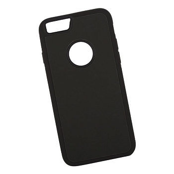 Защитная крышка "LP" для Apple iPhone 6 Plus, 6S Plus "Термо-радуга" черная-голубая (европакет)