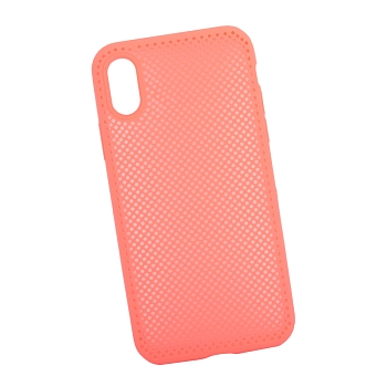 Силиконовый чехол "LP" для Apple iPhone X "Silicone Dot Case", розовый (коробка)