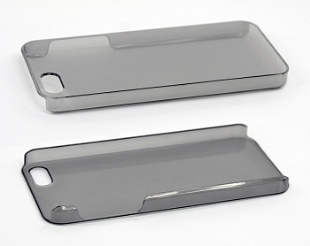 Защитная крышка для Apple iPhone 5, 5S, SE ультратонкая (черная прозрачный пластик (европакет))