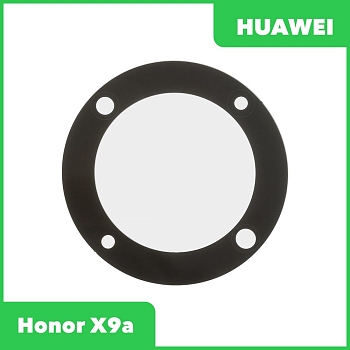 Стекло задней камеры для телефона Huawei Honor X9a (RMO-NX1) (без рамки) (черный)