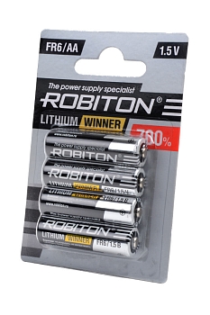 Батарейка (элемент питания) Robiton Winner R-FR6-BL4 FR6 BL4, 1 штука
