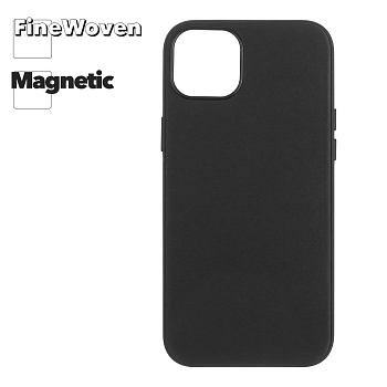 Защитная крышка для iPhone 15 Plus "FineWoven Case" с магнитным кольцом (черный)