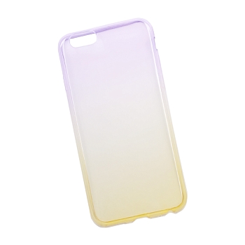 Силиконовая крышка "LP" для Apple iPhone 6, 6S (градиент фиолетово-желтый)