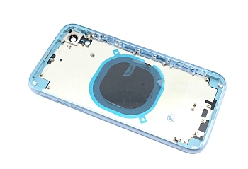 Задняя крышка (корпус) в сборе с рамкой для Apple iPhone XR blue