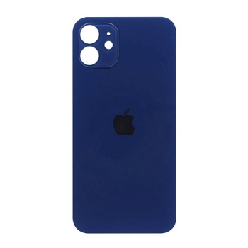 Задняя крышка (стекло) для iPhone 12 (синяя)