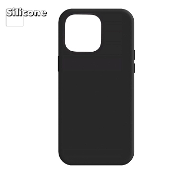 Силиконовый чехол для iPhone 15 Pro Max "Silicone Case" (черный)