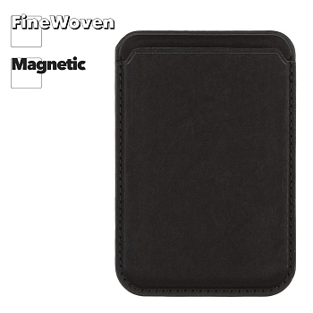 Чехол-бумажник магнитный MagSafe FineWoven для iPhone (Black)