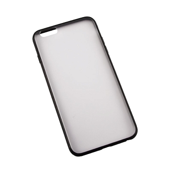 Защитная крышка "LP" для Apple iPhone 6 Plus, 6S Plus (черная, матовая задняя часть) (коробка)