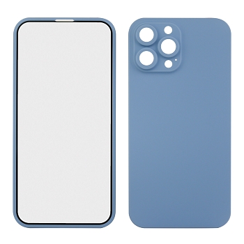 Защита 360° стекло + чехол для Apple iPhone 13 Pro Max, голубой
