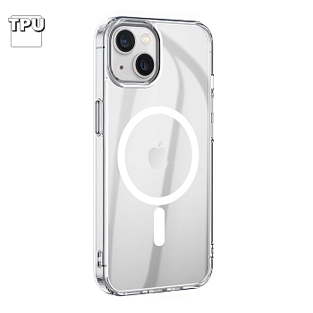 Чехол HOCO Magnetic для Apple iPhone 15 Plus, TPU (прозрачный)