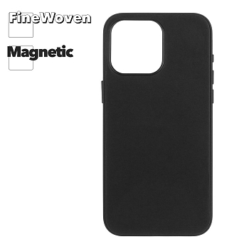 Защитная крышка для iPhone 15 Pro Max "FineWoven Case" с магнитным кольцом (черный)