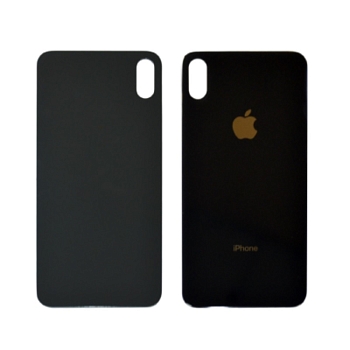 Задняя крышка (стекло) для iPhone XS Max (черная)