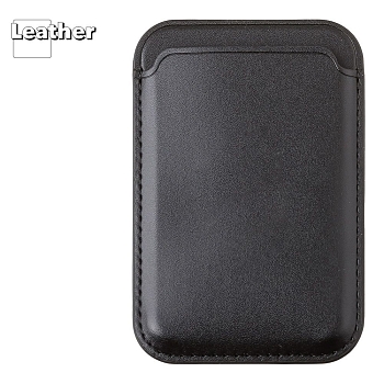 Чехол-бумажник Apple iPhone Leather Wallet MagSafe (кожа/коробка/черный)