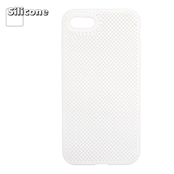 Силиконовый чехол "LP" для Apple iPhone 7, 8 "Silicone Dot Case", белый (коробка)